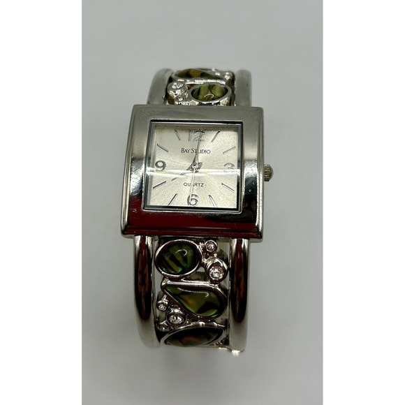 Bay Studio Accessories - [NOT TESTED] Bay Studio Hinge Watch Silver Tone With Accents‎ & Rhinestones